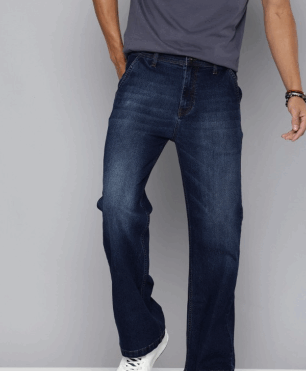 Men Bootcut High-Rise Light Fade Printed Stretchable Jeans